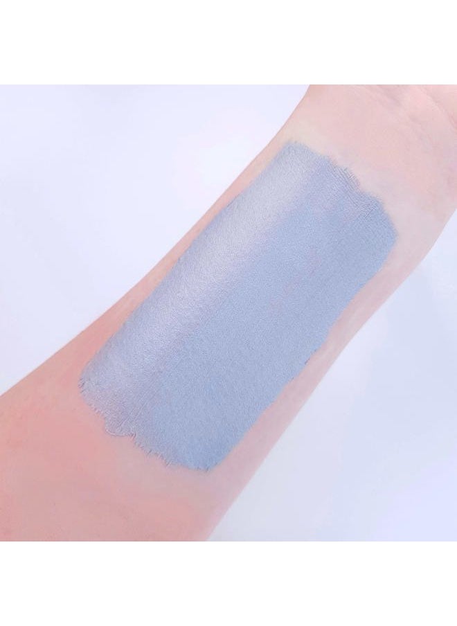 Metallic Pro Face & Body Paint Cake Pots by Cosmic Moon - Silver - Professional Water Based Face Paint Makeup for Adults, Kids - 1.26oz