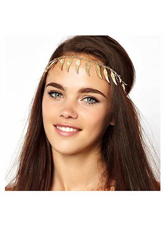 Gold Wings Headchian for Women Forehead Chain Statement Hair Jewelry for Photoshot Party Hair Accessories for Girls