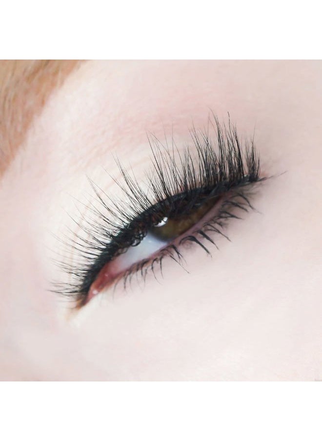 KARA BEAUTY Style L4 Hellalashes 8D Faux Mink Lashes Lightweight Synthetic Fiber in 8 Dimensional Layers OAKLAND - Delicate, Short-Flared, 1 Pair