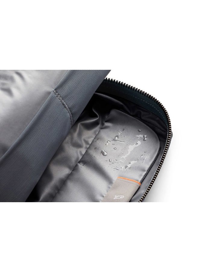 Toiletry Kit (Unisex Toiletry Bag, Zipper Closure, Water-Resistant Lining, Toothbrush Sleeve with Magnetic Closure, Internal Mesh Pocket Organization) -Slate