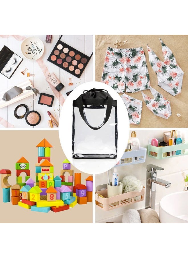 Clear Toiletry Bag, Travel Toiletry Bag for Women, TSA Approved Toiletry Bag, Waterproof Clear Makeup Bag Cosmetic Pouch, Transparent Makeup Organizer, Carry on Airport Airline Compliant