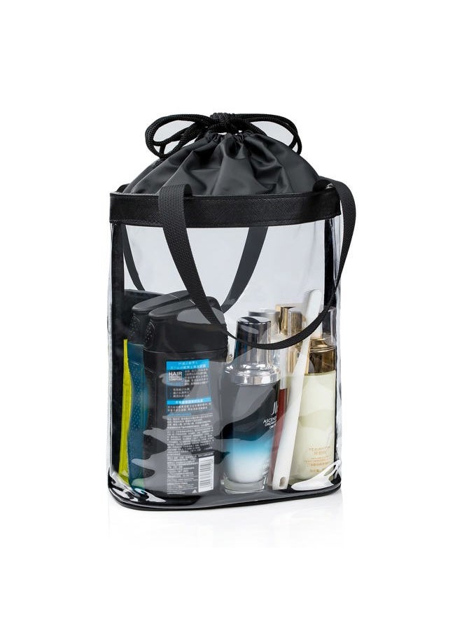 Clear Toiletry Bag, Travel Toiletry Bag for Women, TSA Approved Toiletry Bag, Waterproof Clear Makeup Bag Cosmetic Pouch, Transparent Makeup Organizer, Carry on Airport Airline Compliant