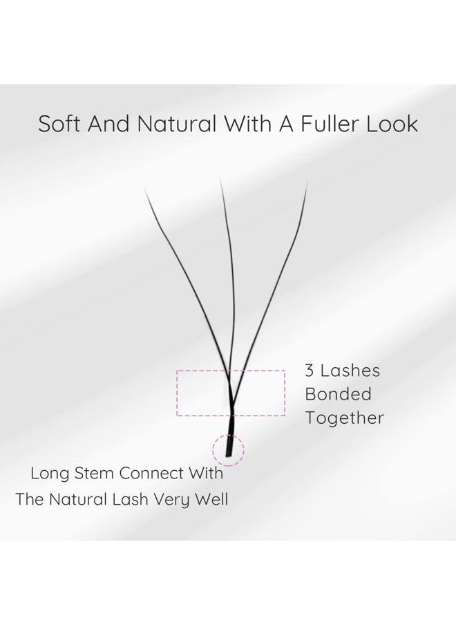 W Lash Extensions D Curl .07mm 8-14mm Mix Tray Premade Volume 3D Fans Eyelash Extension .07 Mix W Type Wispies Soft Eye Lashes Supplies by EMEDA （0.07 D 8-14mm）