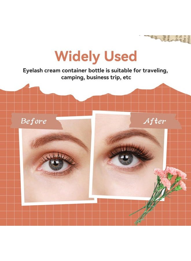 5PCS 3ml Empty Eyeliner Tube Container, Plastic Leak Proof Refillable Liquid Container with Rubber Stopper Eyelash Serum Bottle for Traveling Camping