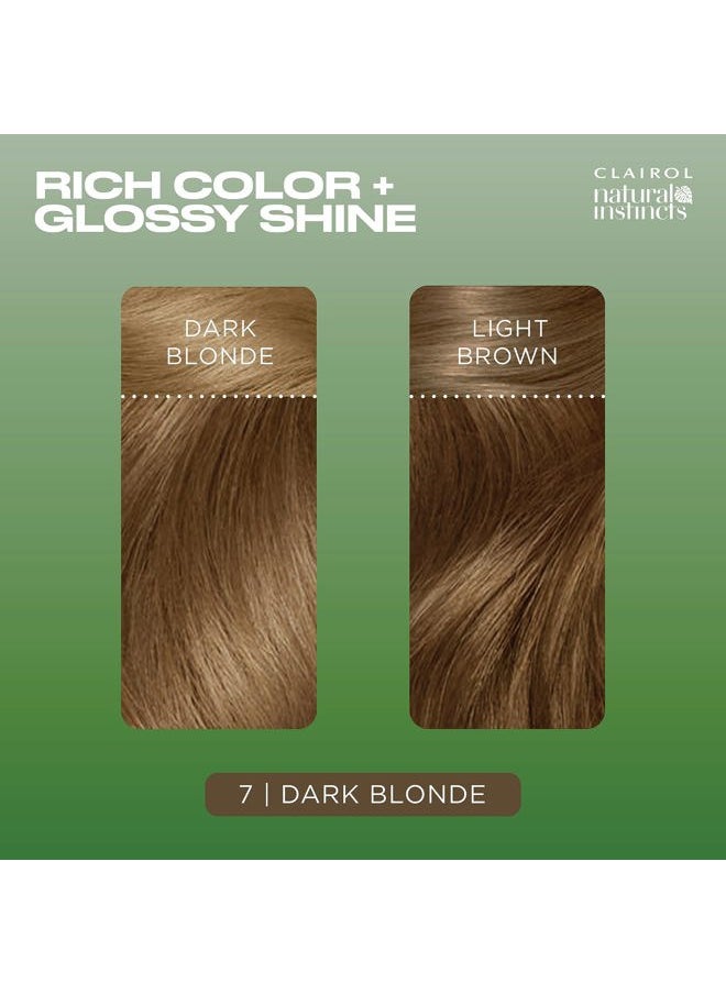 Natural Instincts Demi-Permanent Hair Dye, 7 Dark Blonde Hair Color, Pack of 1