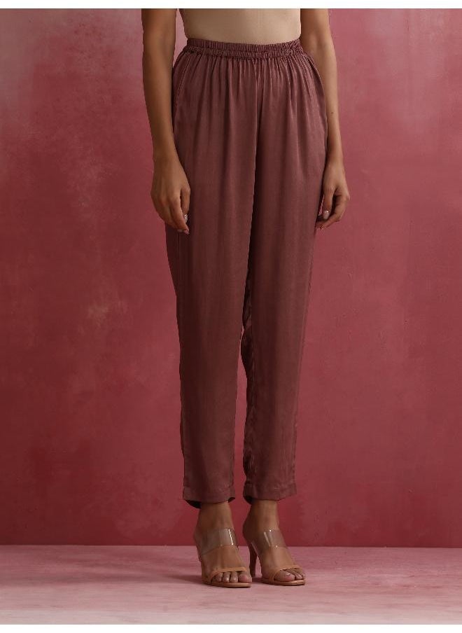 Brown Modal High low Kurta Set
