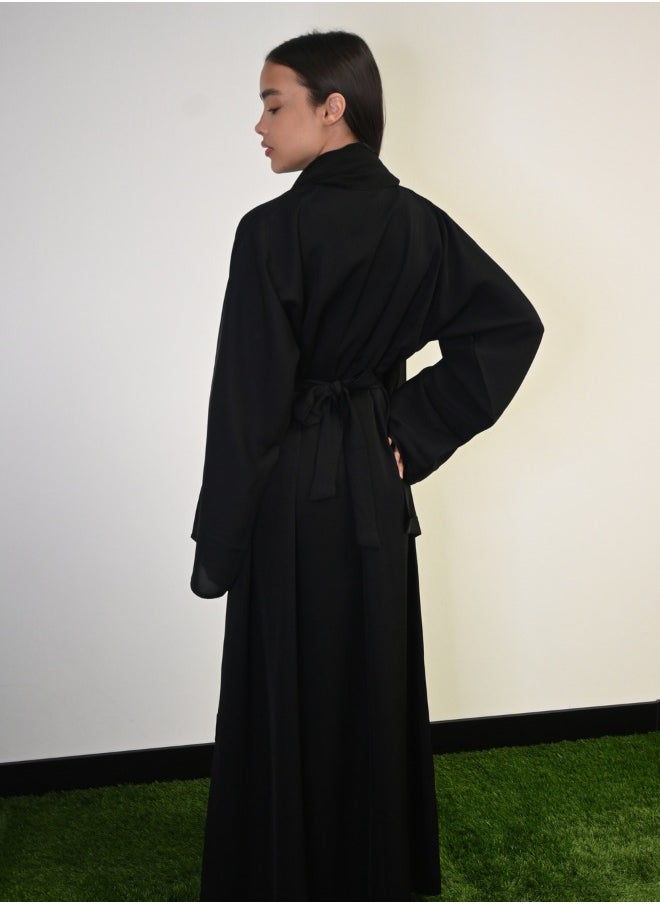 Black Classic Open Abaya