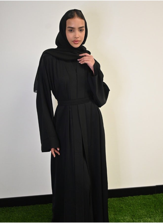 Black Classic Open Abaya