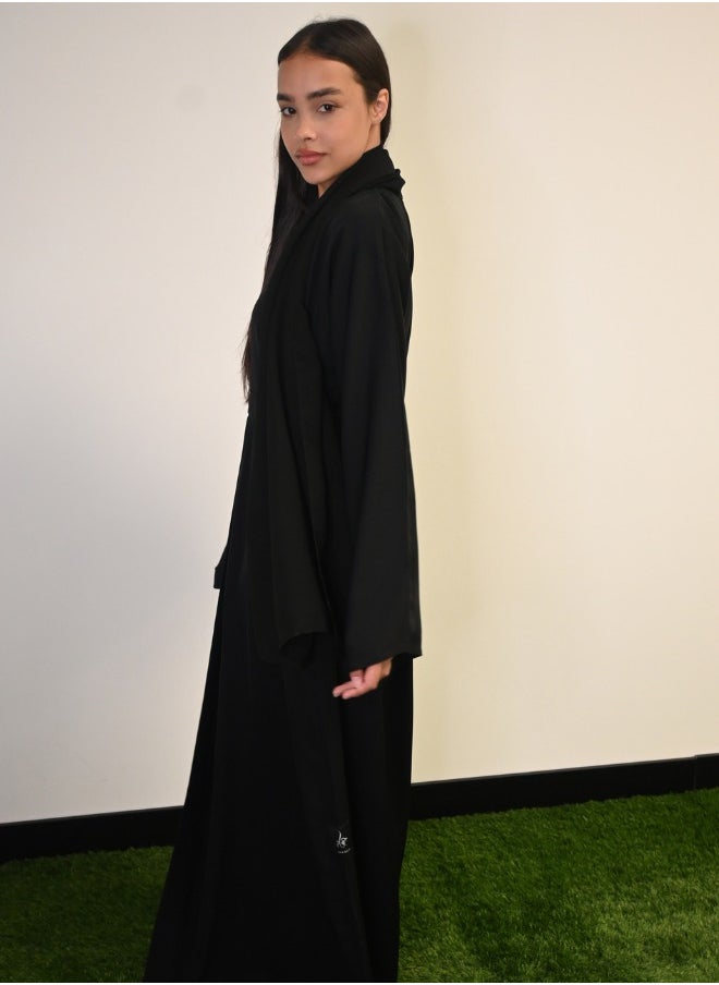 Black Classic Open Abaya