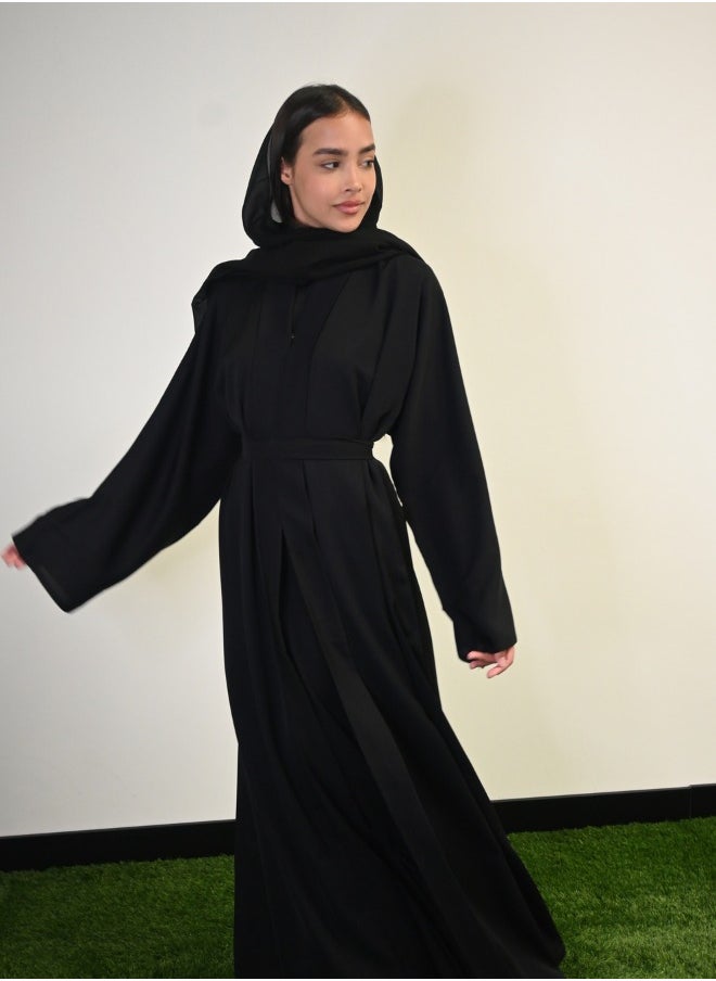 Black Classic Open Abaya