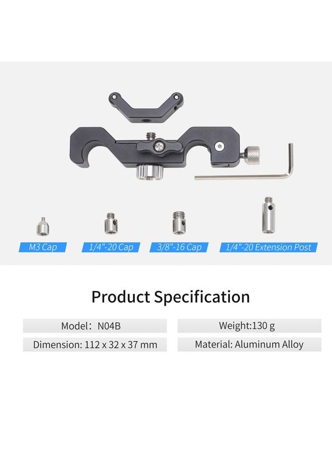 15mm Universal Lens Support with Rolling Y-Bracket and 1/4”, 3/8”and M3 Height Extension Posts - N04B