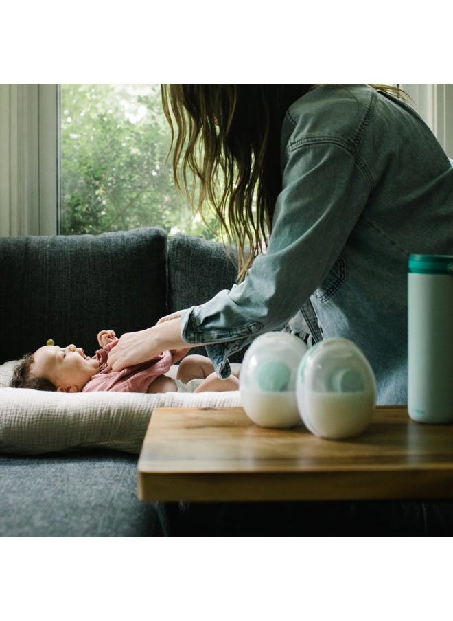 Go - Hands Free Breast Pump - Wearable Breastfeeding Pump - Portable, Electric, Cordless, 9 Levels of Hospital Grade Suction Strength, App Compatible & Fits Fully in Bra - Postpartum Essentials