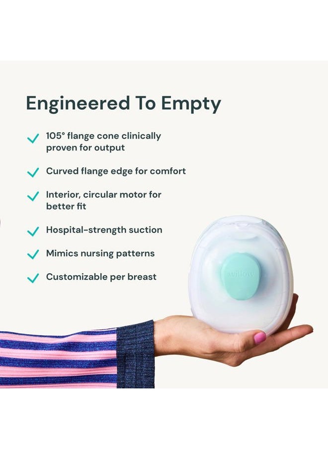 Go - Hands Free Breast Pump - Wearable Breastfeeding Pump - Portable, Electric, Cordless, 9 Levels of Hospital Grade Suction Strength, App Compatible & Fits Fully in Bra - Postpartum Essentials