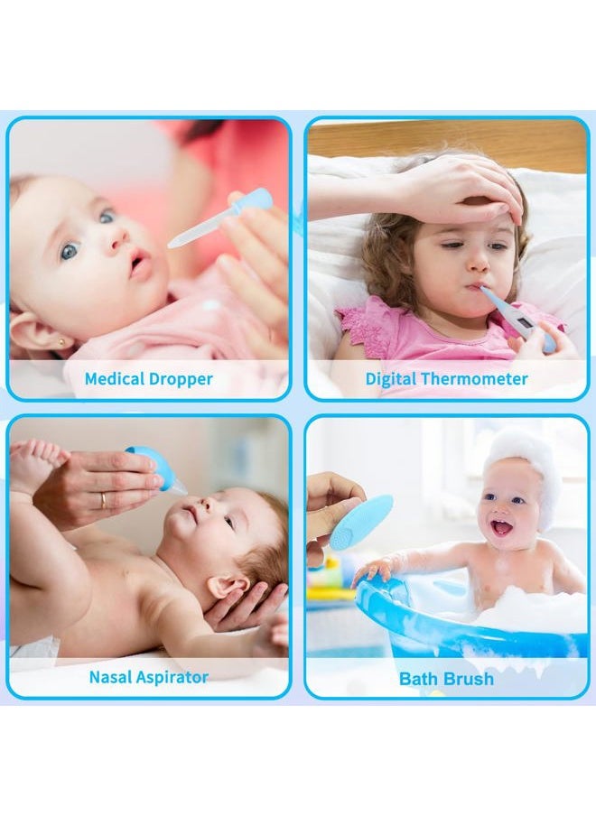 Baby Healthcare and Grooming Kit for Newborn Kids, 24PCS Upgraded Safety Baby Care Kit, Newborn Nursery Health Care Set, Baby Care Products