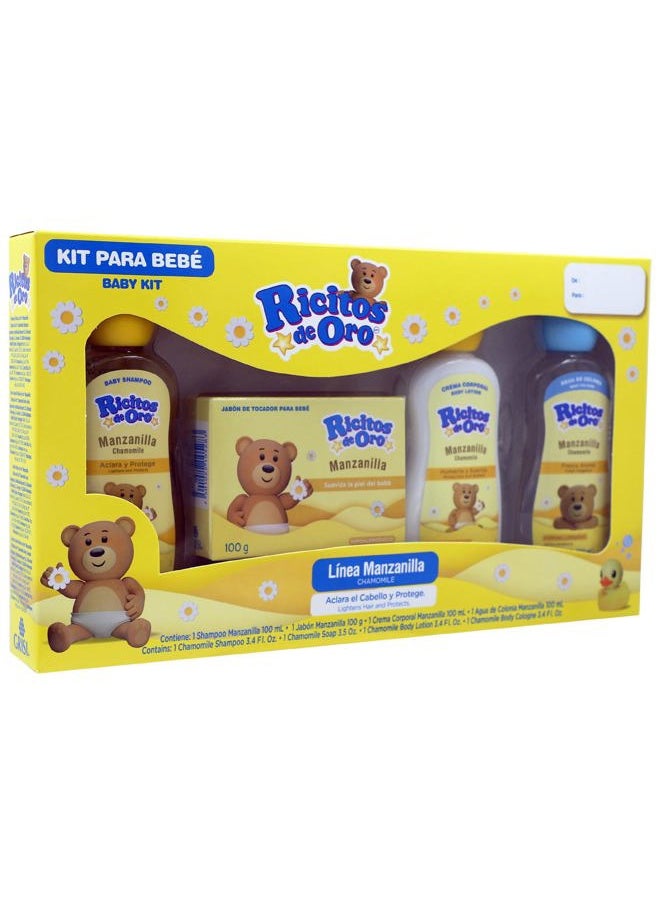 Baby Kit, Chamomile, Hypoallergenic Products, Chamomile Shampoo, Bar Soap, Body Lotion, Body Cologne, 4 Products Inside, One Kit