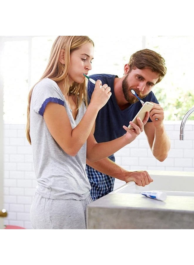 Firm Toothbrushes for Adults, Cross Hard Bristles, 6 Count