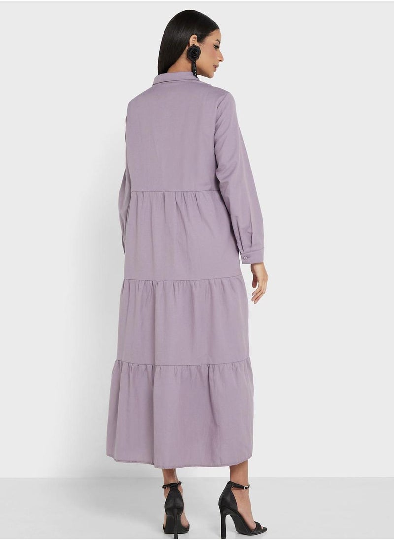 Tiered Cotton Dress