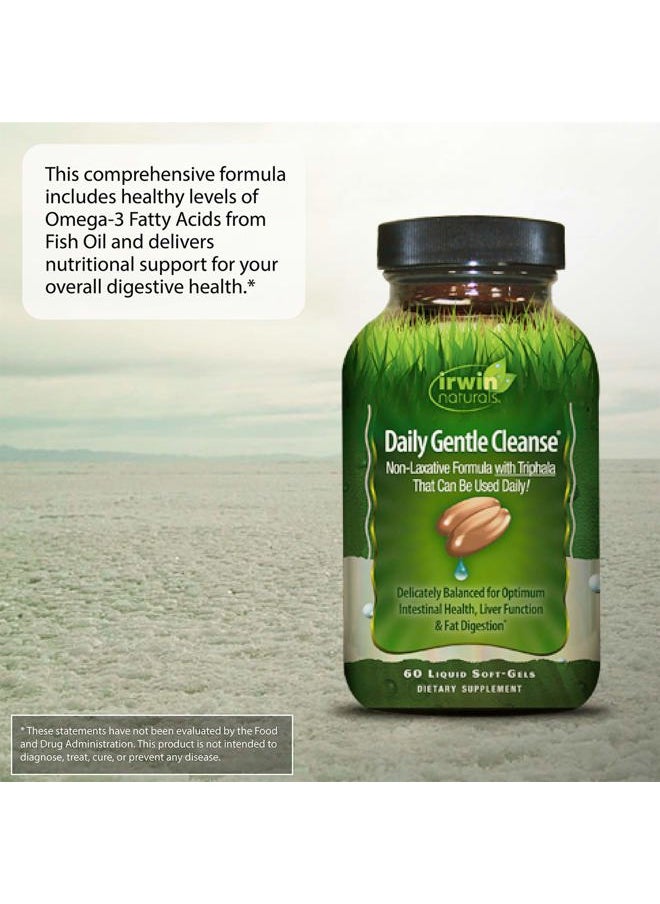 Daily Gentle Cleanse - Non-Laxative Formula with Triphala - 60 Liquid Softgels