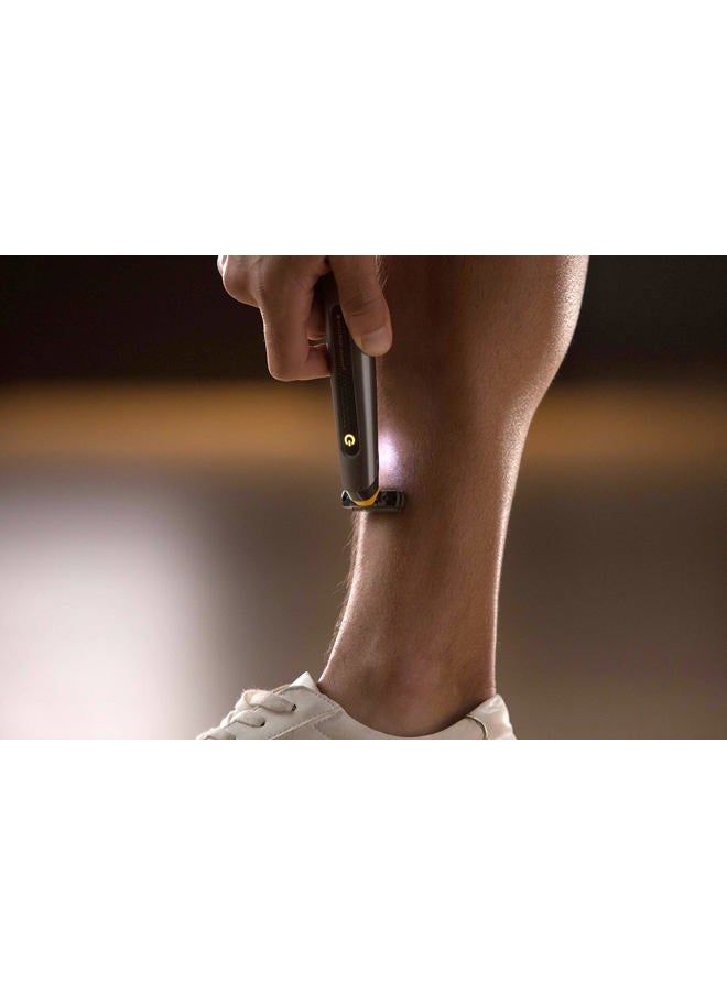 MicroTouch SOLO Titanium, Rechargeable Beard & Body Razor that Trims, Edges, Shaves, and Grooms