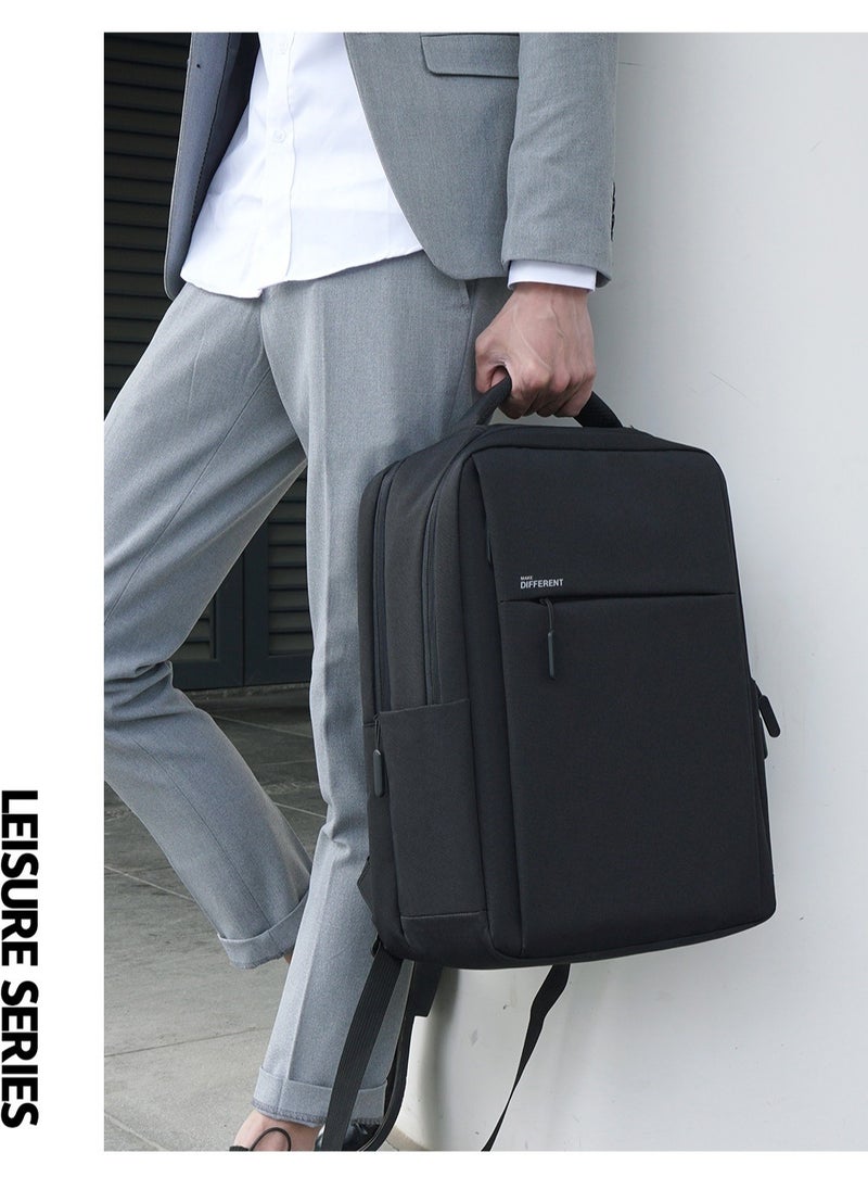 15.6'' Laptop Backpack Travel Notebook Computer Backpack Men Women Water Resistant Business Laptop Bag With USB Charging Port College School Casual Daypack Student Bookbag for Teens Boys Girls Spac Grey