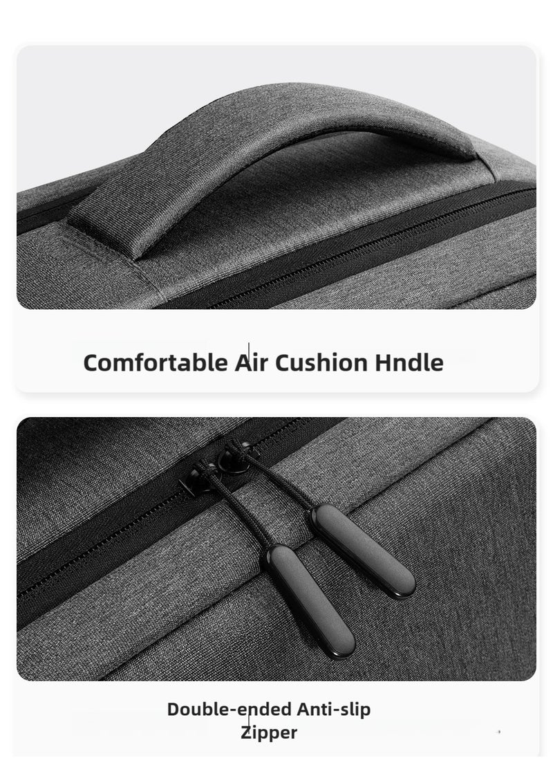 15.6'' Laptop Backpack Travel Notebook Computer Backpack Men Women Water Resistant Business Laptop Bag With USB Charging Port College School Casual Daypack Student Bookbag for Teens Boys Girls Spac Grey