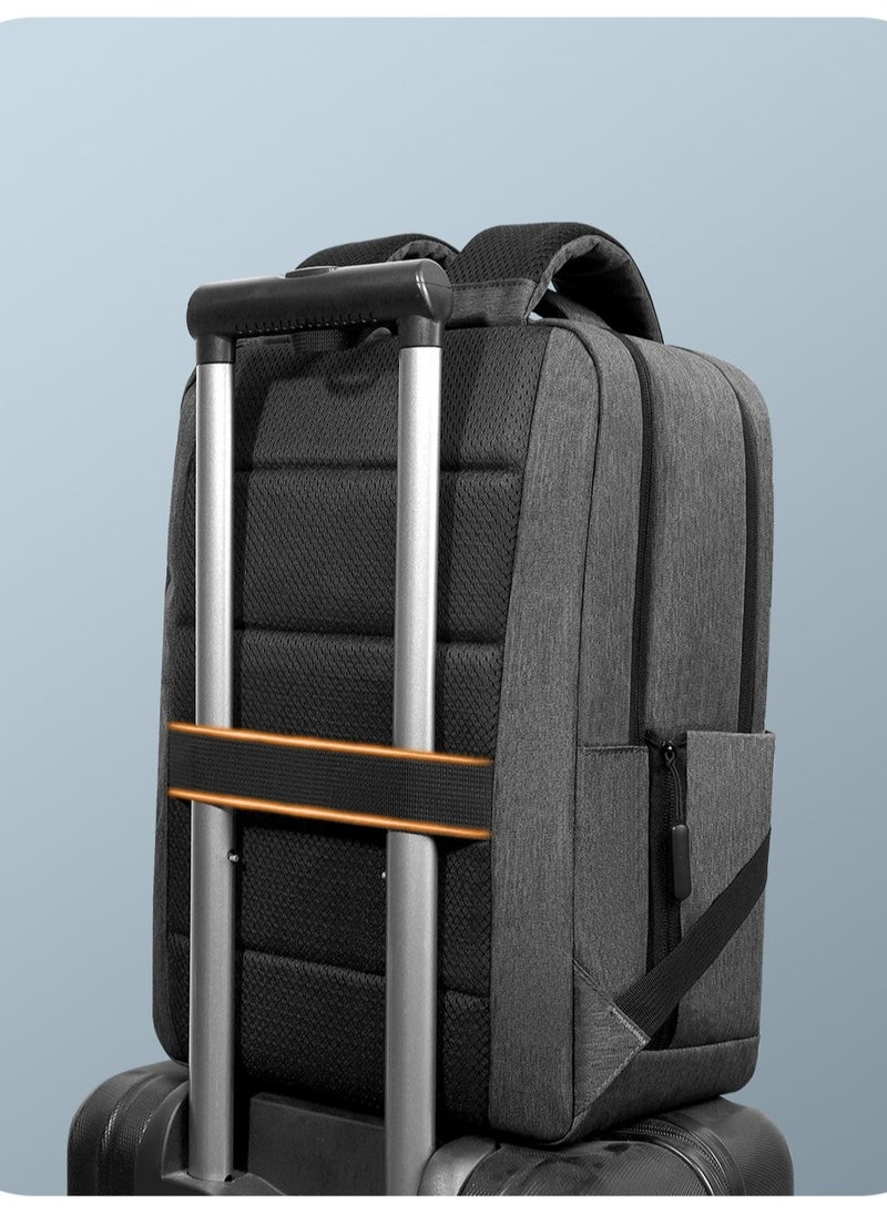 15.6'' Laptop Backpack Travel Notebook Computer Backpack Men Women Water Resistant Business Laptop Bag With USB Charging Port College School Casual Daypack Student Bookbag for Teens Boys Girls Black