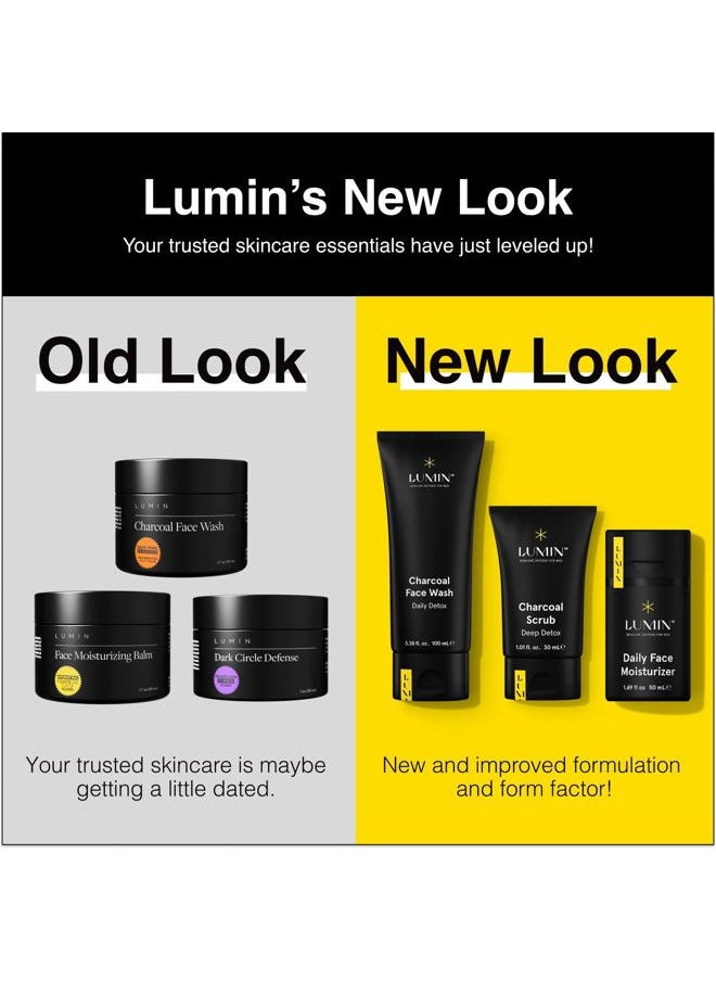 Charcoal Scrub Deep Detox for Men - Face Cleanser for Men, Pre Shave Scrub, A charcoal face exfoliator that refreshes & rejuvenates the skin, Suitable for all skin types, 30ml, 1-Pack