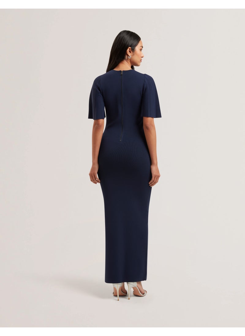 Flared Sleeve Knitted Dress