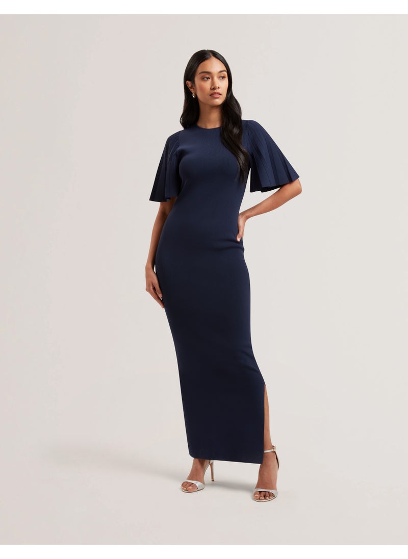 Flared Sleeve Knitted Dress