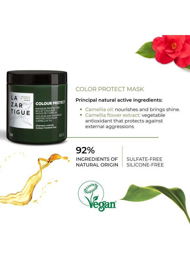 Colour Color & Radiance Protection Mask, Enriched with Camellia Oil, Nourishes Hair Fiber, Enhances & Leaves Hair Silky, Vegan, 8.4 Oz