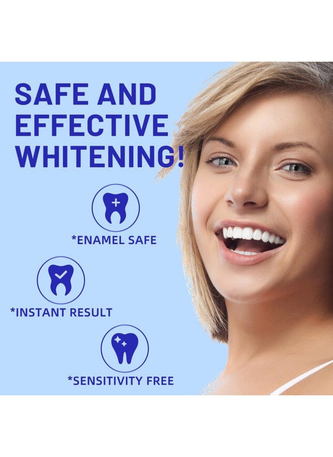 Teeth Whitening Strips, 14 Days Bright White for Sensitive Adult Teeth, Enamel Safe, Mild Whitening Without The Sensitivity, Hydrogen Peroxide Non-Slip Strips kit （Expires on June 1, 2025）