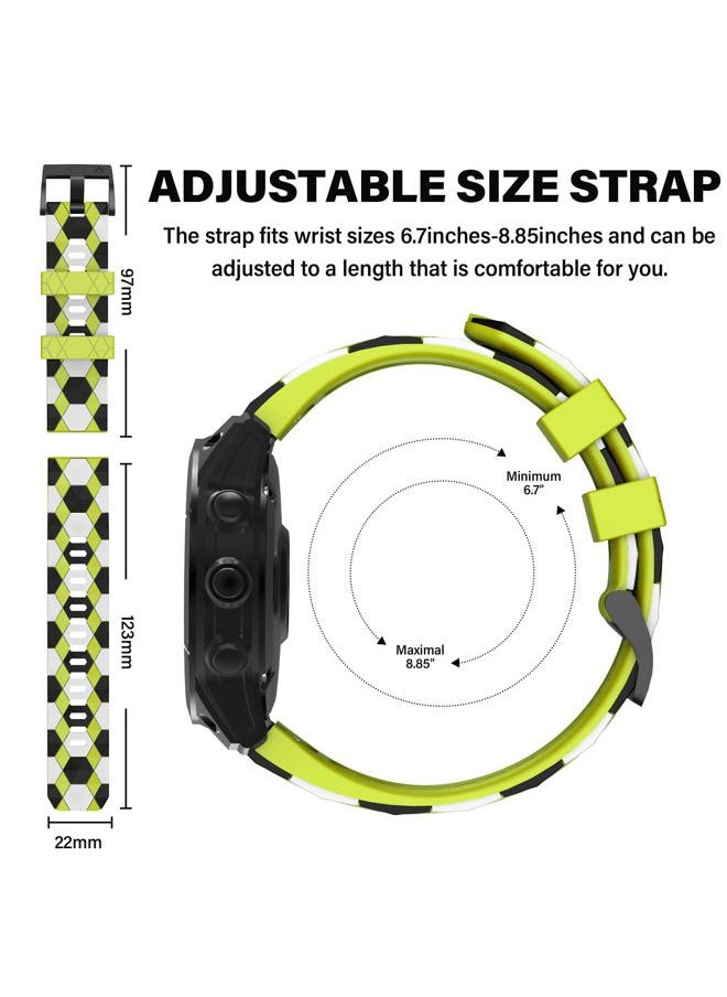 Compatible with Fenix 6/6 Pro Band Easy Fit 22mm Soft Silicone Watch Bands Replacement for Fenix 5 Plus/Fenix 5/Fenix 7/Forerunner 935/Forerunner 945/Approach s60/Quatix 5 Smartwatches