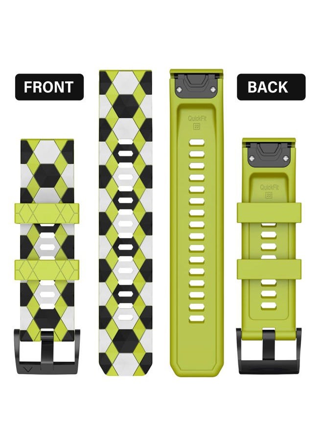 Compatible with Fenix 6/6 Pro Band Easy Fit 22mm Soft Silicone Watch Bands Replacement for Fenix 5 Plus/Fenix 5/Fenix 7/Forerunner 935/Forerunner 945/Approach s60/Quatix 5 Smartwatches
