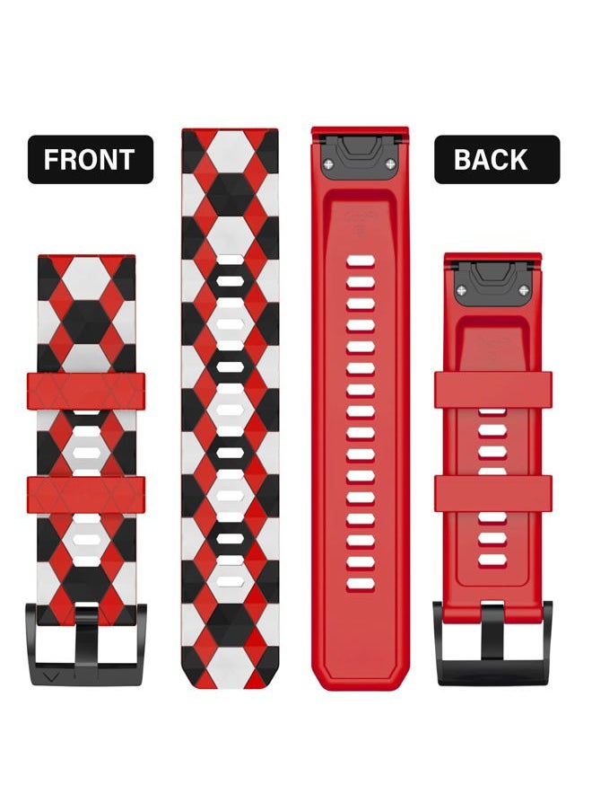Compatible with Fenix 6/6 Pro Band Easy Fit 22mm Soft Silicone Watch Bands Replacement for Fenix 5 Plus/Fenix 5/Fenix 7/Forerunner 935/Forerunner 945/Approach s60/Quatix 5 Smartwatches