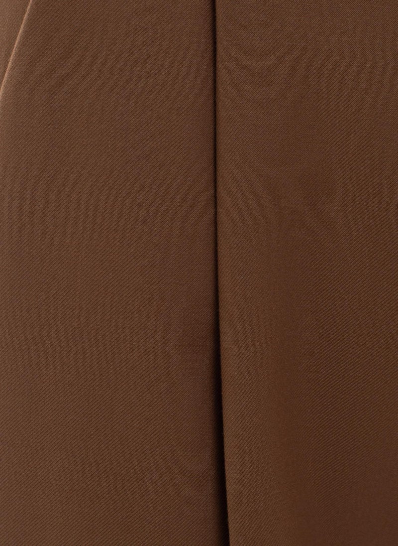 Straight suiting trousers with eco-leather belt