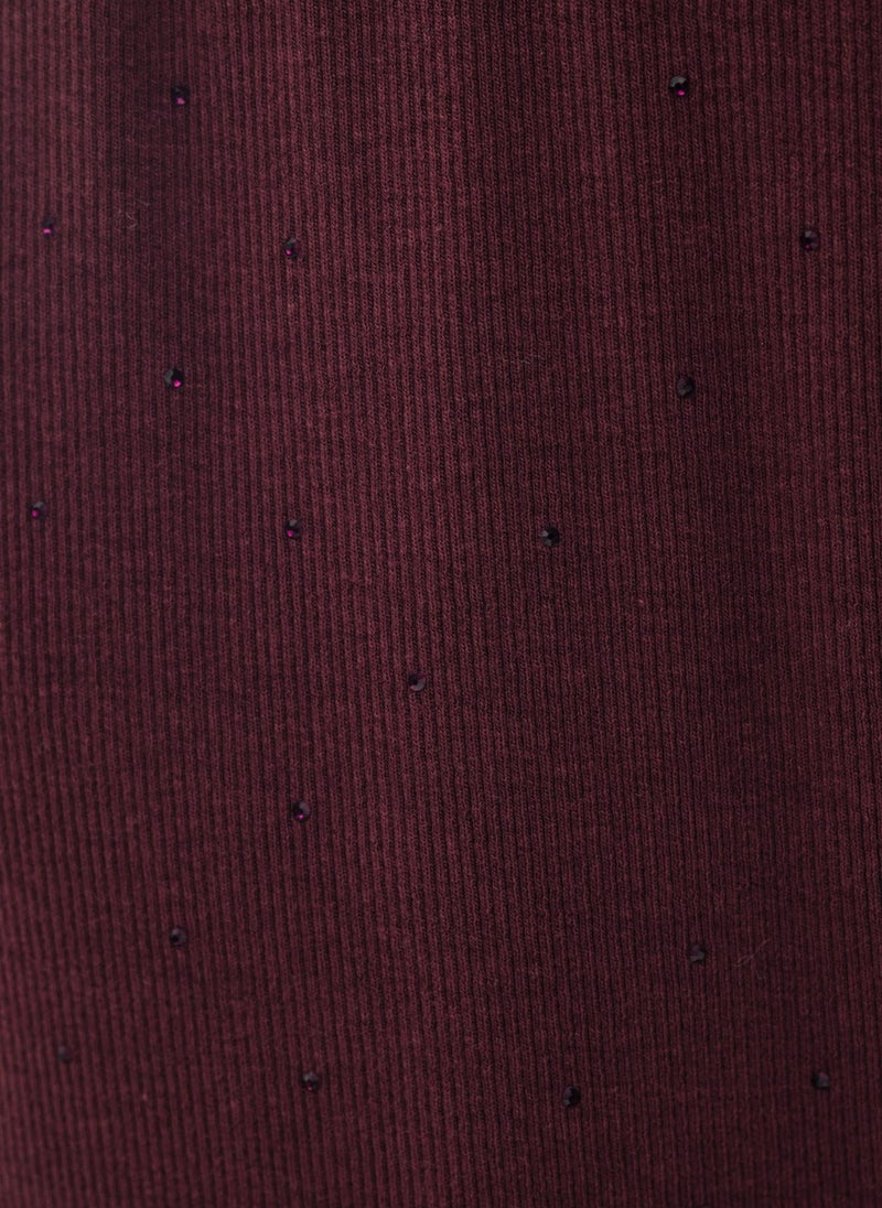 Rhinestone jersey trousers