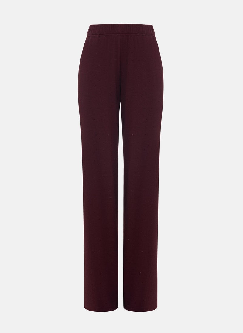 Rhinestone jersey trousers