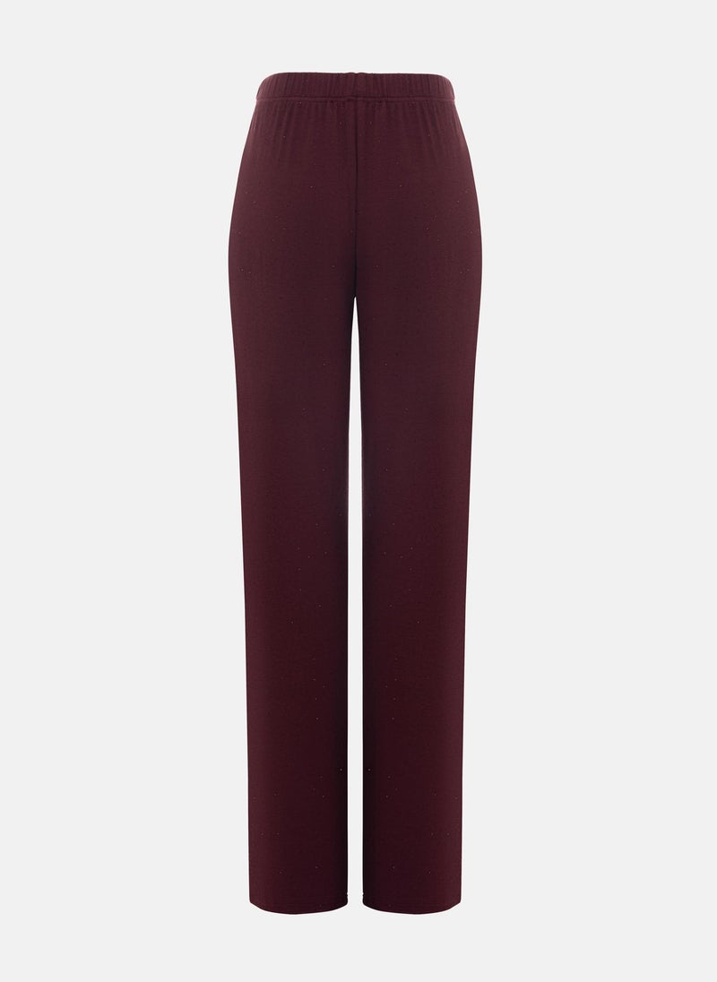 Rhinestone jersey trousers