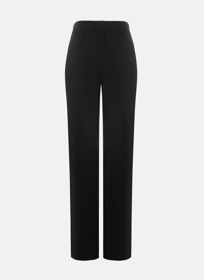 Rhinestone jersey trousers