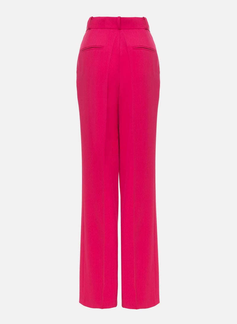 Pleated palazzo pants with creases