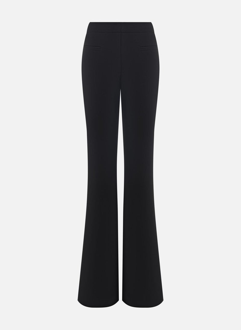 Mid-rise flared trousers