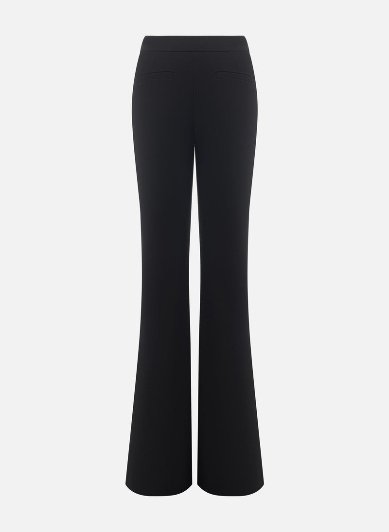 Mid-rise flared trousers