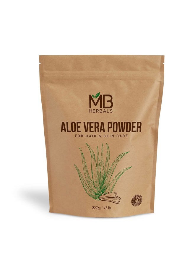 Aloe Vera Powder 8 oz (227 Gram / 0.5 lb) | Aloe barbadensis Powder | Natural Skin Moisturizer | Promotes Hair Growth | for External Use Only