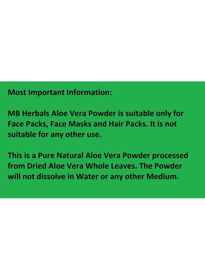 Aloe Vera Powder 8 oz (227 Gram / 0.5 lb) | Aloe barbadensis Powder | Natural Skin Moisturizer | Promotes Hair Growth | for External Use Only