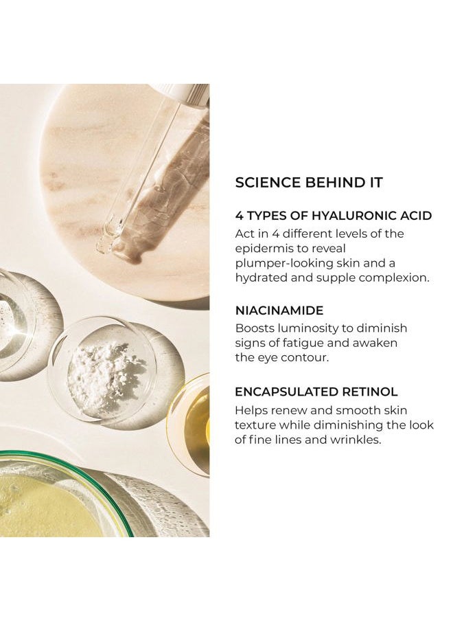 Inhibit Retinol Eye Lift | Line Minimizing Eye Contour Fluid | Lifts, Firms, Brightens & Rejuvenates, 0.5 Oz