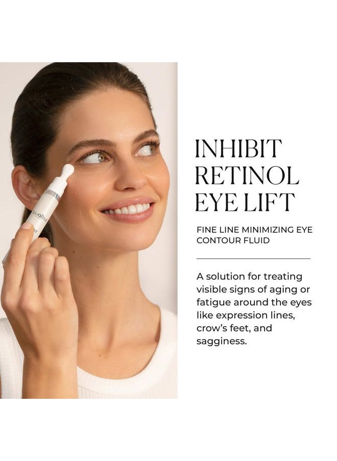 Inhibit Retinol Eye Lift | Line Minimizing Eye Contour Fluid | Lifts, Firms, Brightens & Rejuvenates, 0.5 Oz