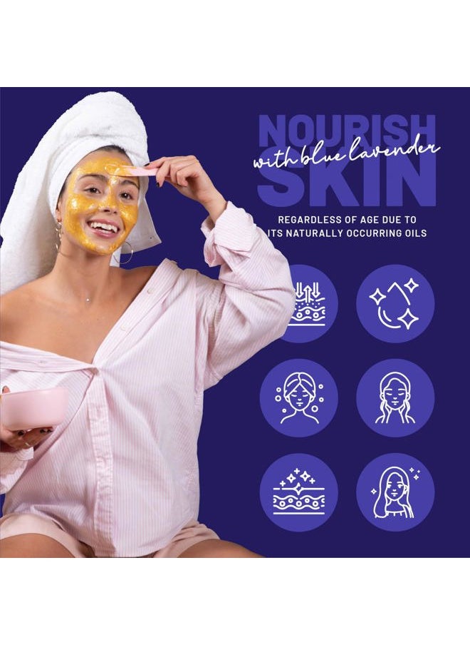 Jelly Mask Jar Blue Lavender Peel-Off Face Care Rubber Mask | 23 fl oz Skin Care Moisturizing Gel Mask Jar Spa Set