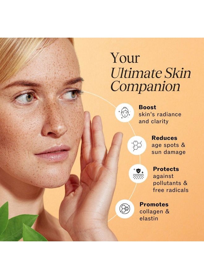 Vitamin C Serum for Face with Hyaluronic Acid and Vitamin E, Anti Aging Serum, Reduces Age Spots and Sun Damage, Promotes Collagen and Elastin (1oz)