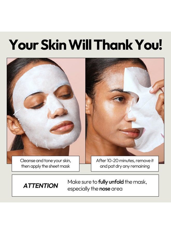 Pearl Sheet Mask, Daily Face Mask with Probiotics to Clarify Skin, Korean Beauty Favorite, 5-Pack