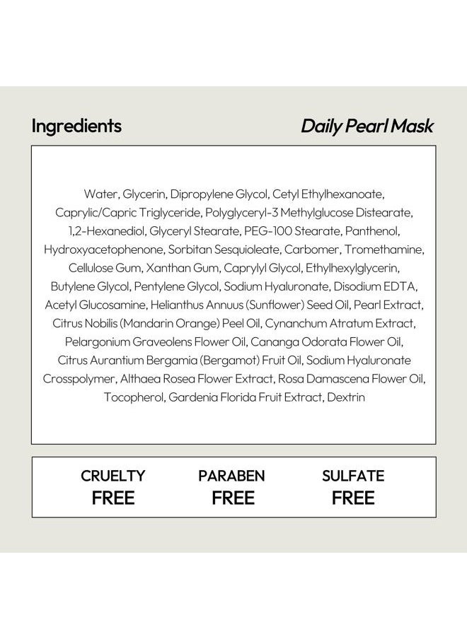 Pearl Sheet Mask, Daily Face Mask with Probiotics to Clarify Skin, Korean Beauty Favorite, 5-Pack